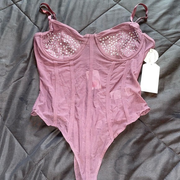 Lavender Mesh Bodysuit NWT - Picture 1 of 4